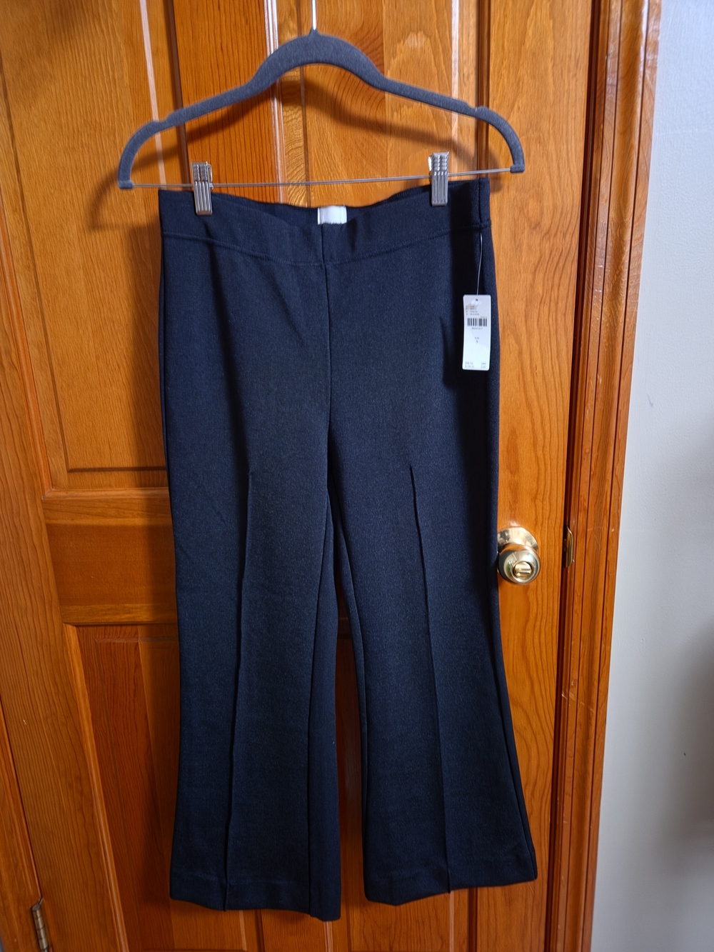 Wide Leg Pull-On Pants in Black